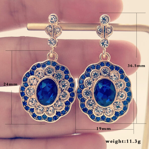 Creative Sapphire Fashion Diamond Jewelry Women's Earrings - Image 3