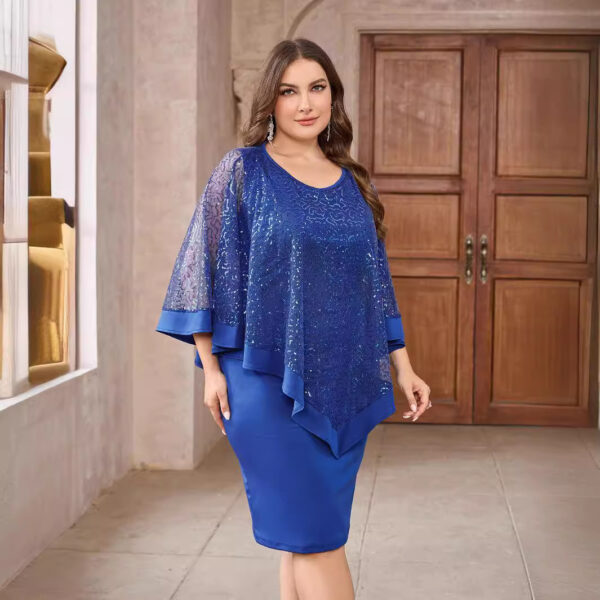 Plus Size Dress Marking Knee-length - Image 5