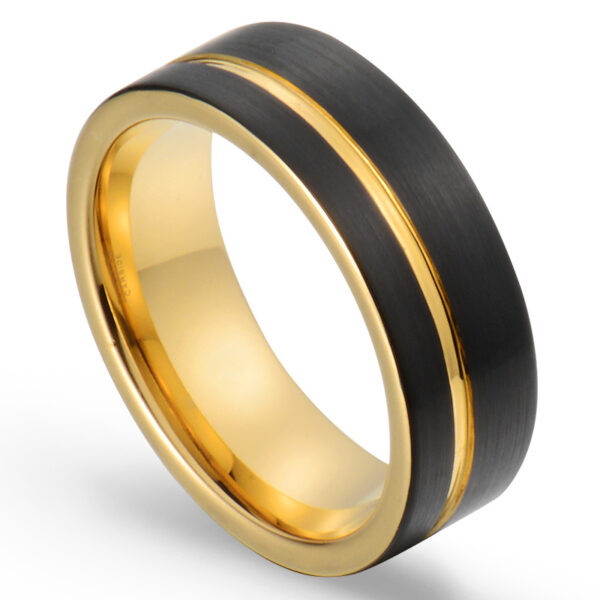Ring Tide Tungsten Gold Jewelry Ring - Image 6
