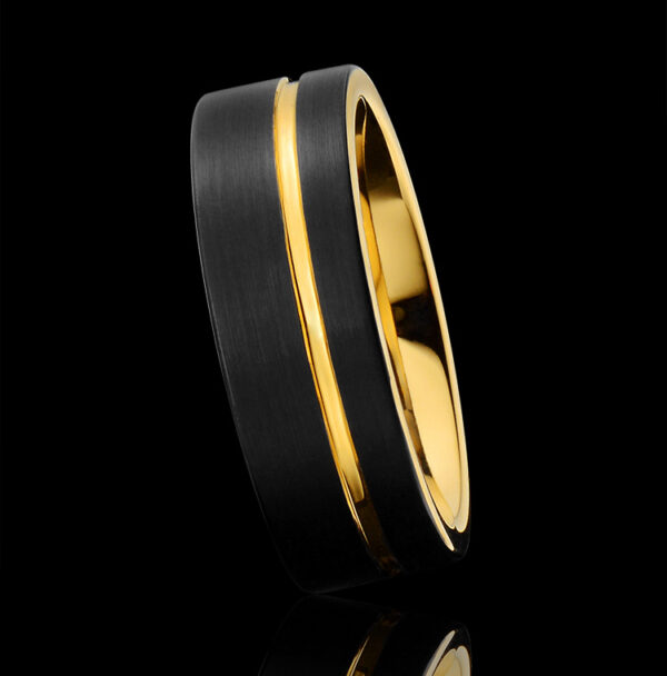 Ring Tide Tungsten Gold Jewelry Ring - Image 2