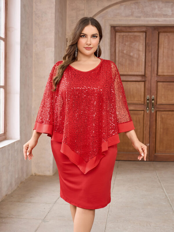 Plus Size Dress Marking Knee-length - Image 7