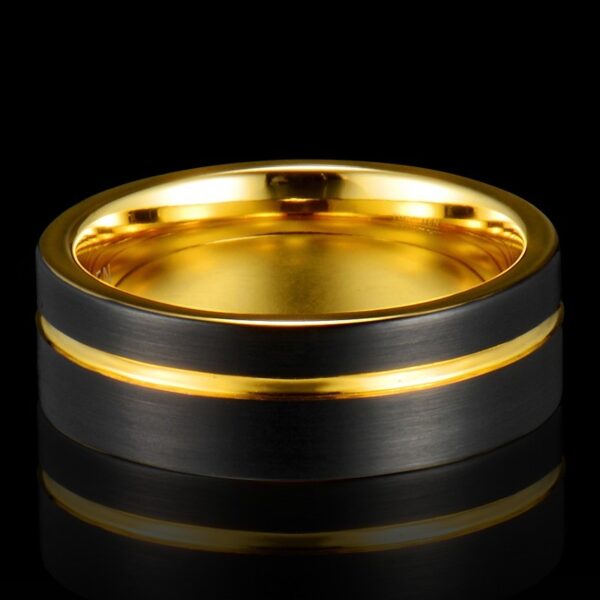 Ring Tide Tungsten Gold Jewelry Ring - Image 4