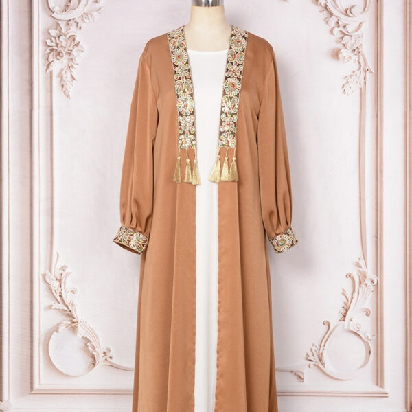 Women's Cardigan Two-piece Set Tassel Pendant Robe - Image 3