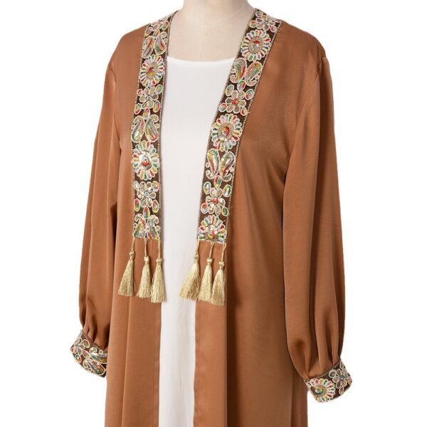 Women's Cardigan Two-piece Set Tassel Pendant Robe - Image 7