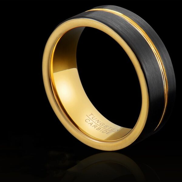 Ring Tide Tungsten Gold Jewelry Ring - Image 5