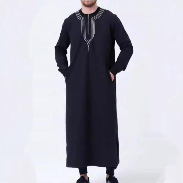 Casual Loose Embroidery Men's Robe