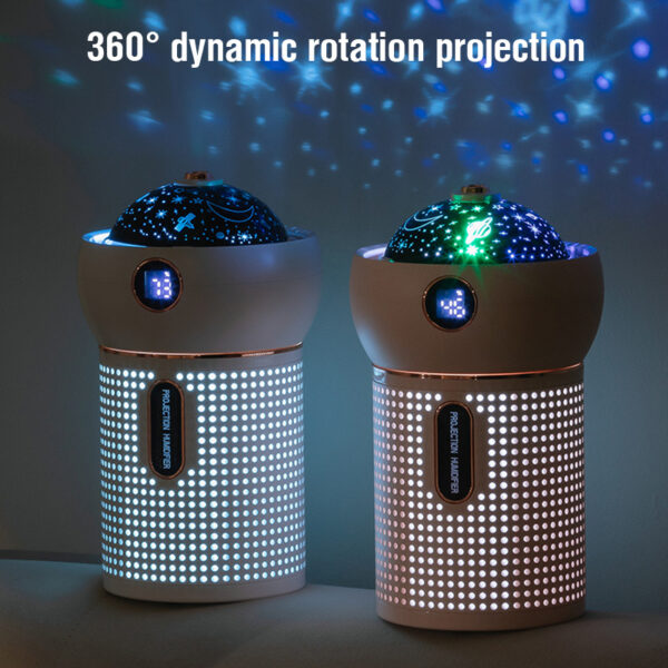 New Projection Night Light Air Humidifier Aroma Diffuser USB Rechargeable Essential Oil Diffusers Moisturizing Spray Steam Maker - Image 3