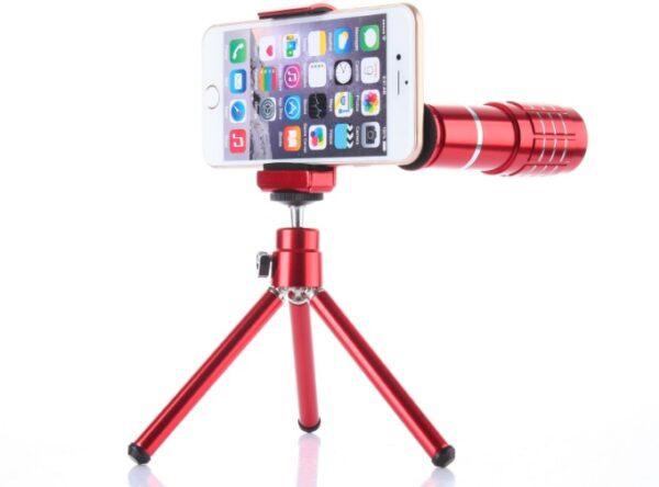 Compatible With , Manufacturers Wholesale 12 Times Mobile Phone Lens Chinese Red 12X Telescope Photography Long Focus Lens Camera Phone Accessories - Image 2