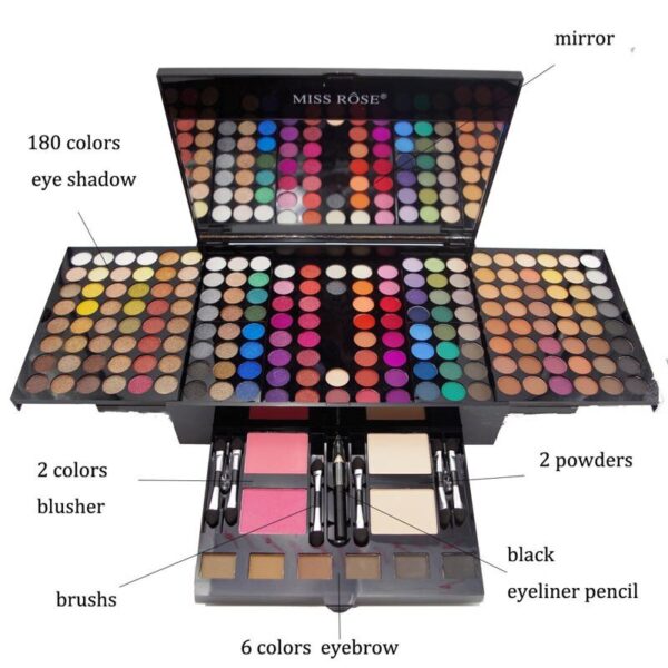 180 Colors Eyes Shadow Blush Set Personalized Piano-shaped Makeup Palette Box - Image 2