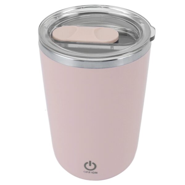 USB Electric Mixing Cup 350ml Leak Proof Automatic Stirring Cup Self Stirring Coffee Mug Pink - Image 2