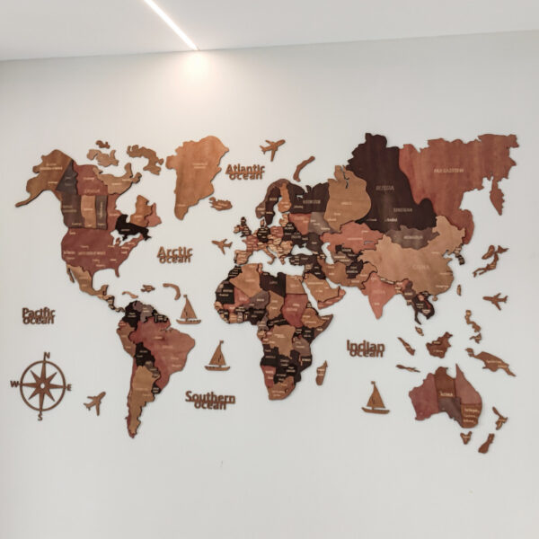 3D World Map Wall Art Large Wall Decoration - Image 4