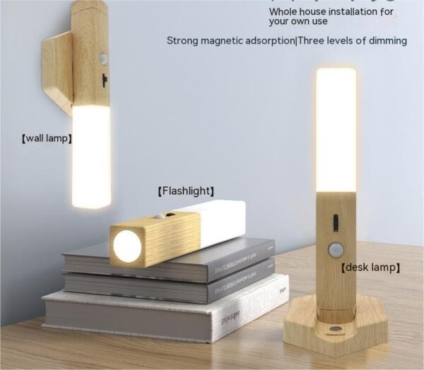 Smart Home Wooden Small Night Lamp Lamp LED Induction - Image 6