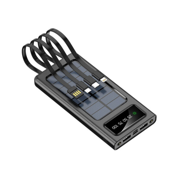Portable Solar Power Bank With Cable - Image 3