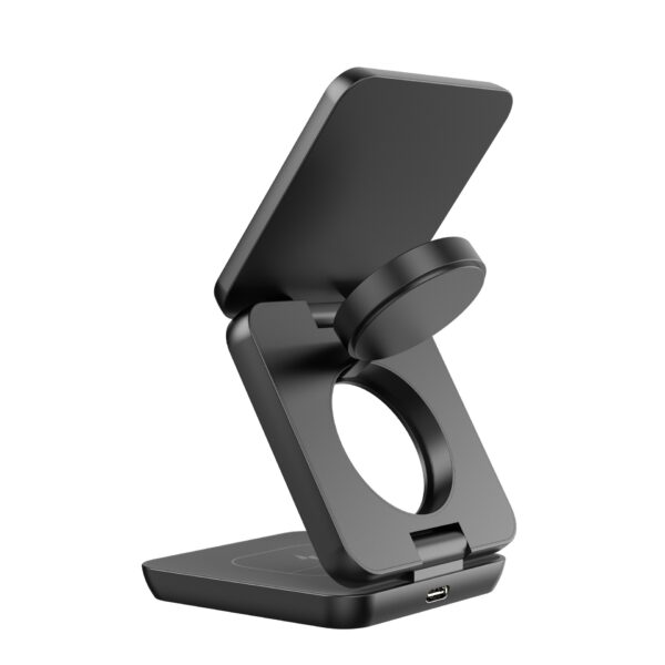 Folding Three-in-one Wireless Charger Portable Magnetic Suction - Image 2