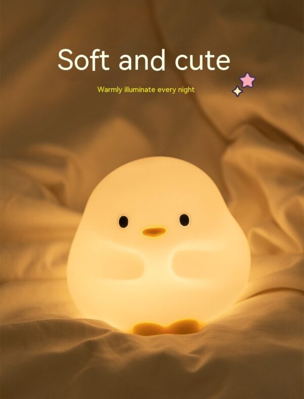 Cute Duck LED Night Lamp Cartoon Silicone USB Rechargeable Sleeping Light Touch Sensor Timing Bedroom Bedside Lamp For Kid Gift Home Decor - Image 8