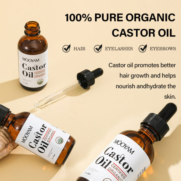 Castor Oil Castor Oil Skin Care Massage Basic Oil Hair Eyebrow Eyelash Care - Image 8