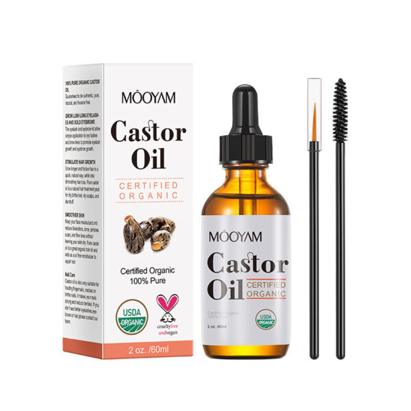 Castor Oil Castor Oil Skin Care Massage Basic Oil Hair Eyebrow Eyelash Care - Image 9