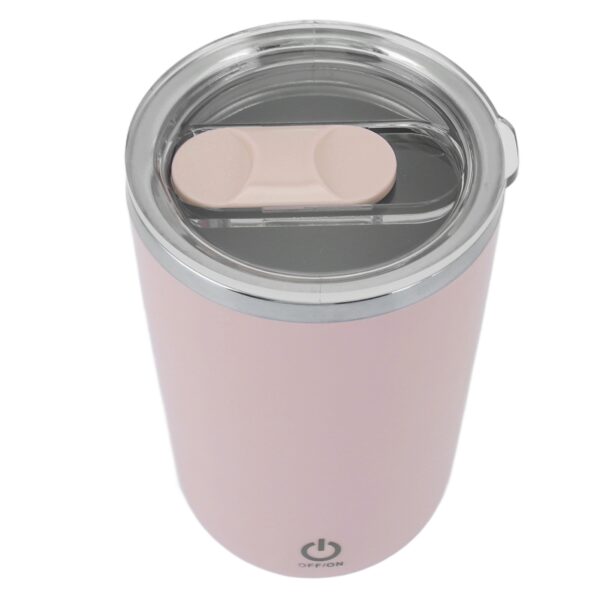 USB Electric Mixing Cup 350ml Leak Proof Automatic Stirring Cup Self Stirring Coffee Mug Pink - Image 3