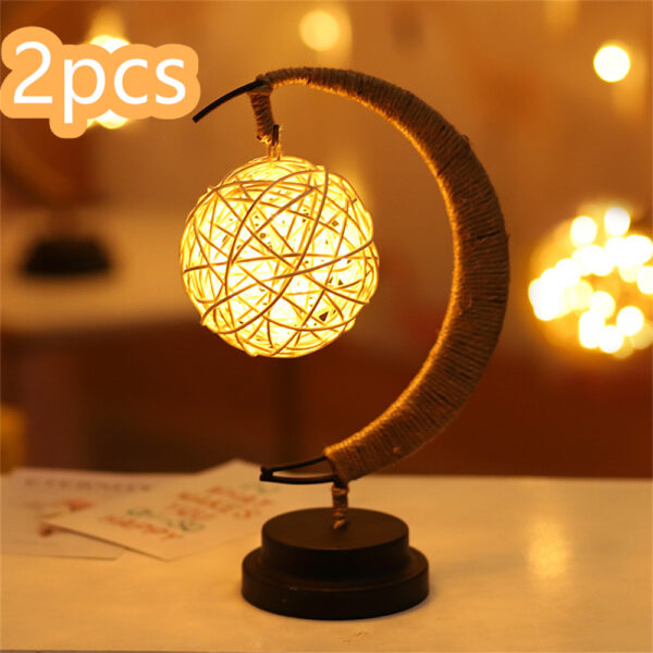 Led Moon Light Wrought Iron Ornament Light Star Shape Copper Wire Light Decorative Light USB Battery - Image 8