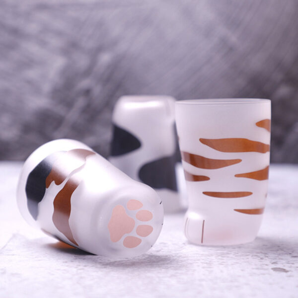 Creative Cute Cat Paws Glass Tiger Paws Mug Office Coffee Mug Tumbler Personality Breakfast Milk Porcelain Cup Gift - Image 6