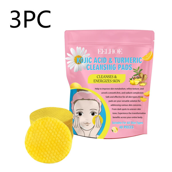 Kojic Acid Turmeric Cleansing Pads Beauty Hot-sale - Image 4