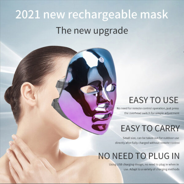 LED Rechargeable Face Mask Acne And Freckles Led Color Light Mask - Image 2