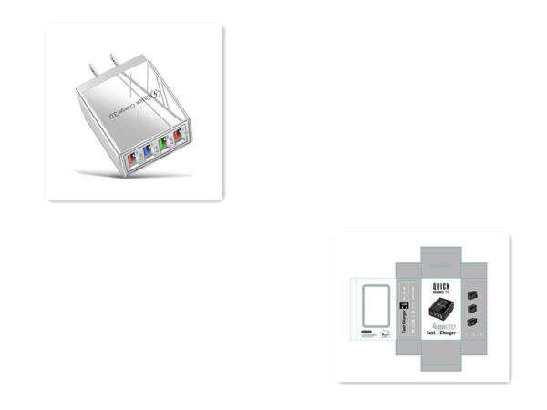 USB Charger Quick Charge 3.0 4 Phone Adapter For Tablet Portable Wall Mobile Charger Fast Charger - Image 3