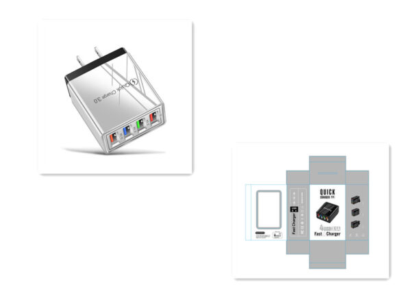 USB Charger Quick Charge 3.0 4 Phone Adapter For Tablet Portable Wall Mobile Charger Fast Charger - Image 8