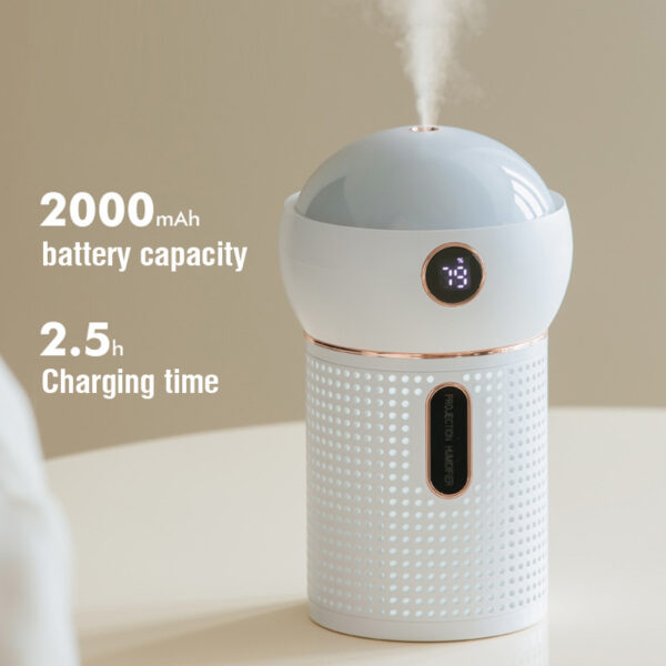 New Projection Night Light Air Humidifier Aroma Diffuser USB Rechargeable Essential Oil Diffusers Moisturizing Spray Steam Maker - Image 8