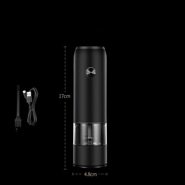 Rechargeable Electric Pepper And Salt Grinder Set One-Handed No Battery Needed Automatic Grinder With Adjustable Coarseness LED Light Refillable - Image 6